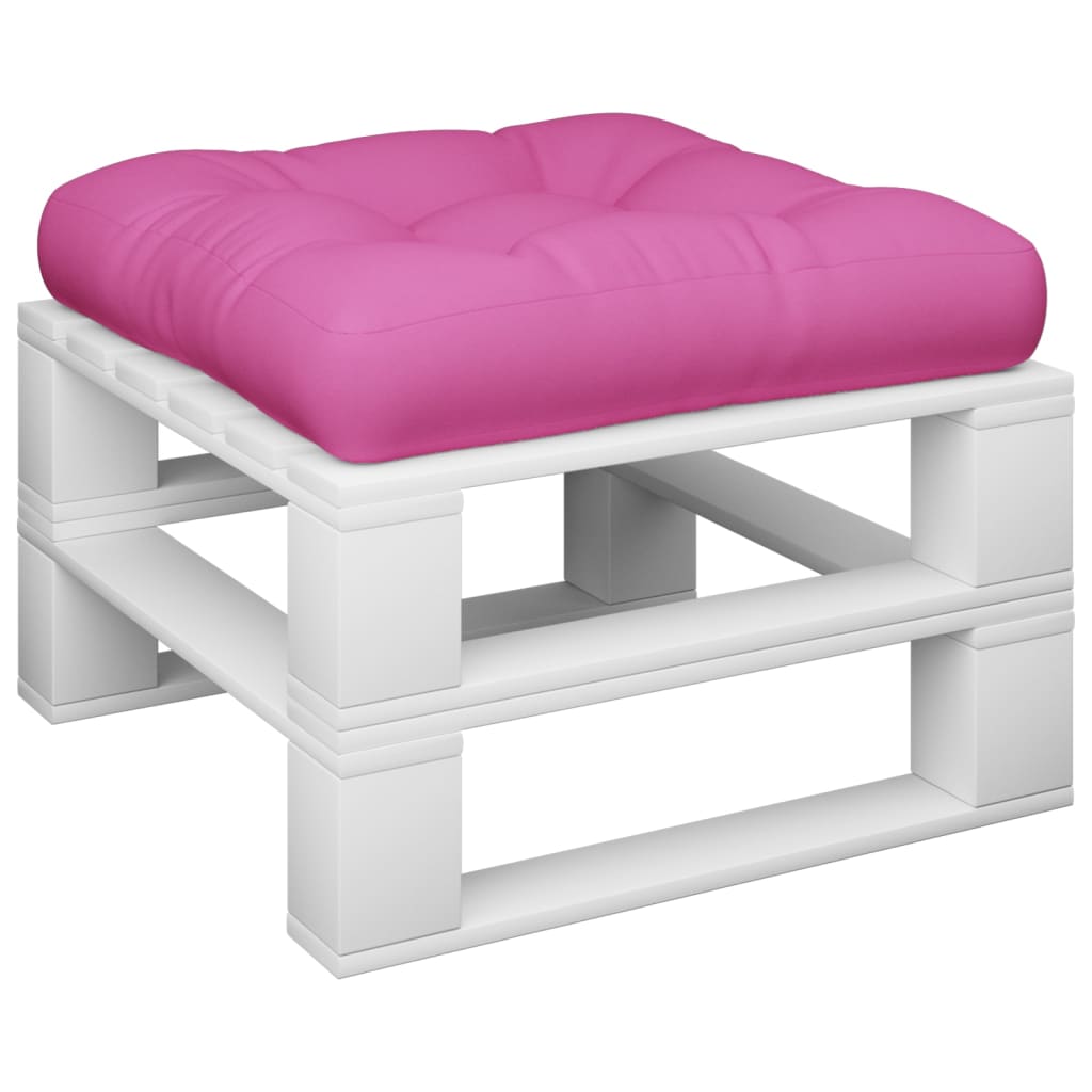 Vidaxl Pallet Cuscino 60x60x12 cm tessuto rosa