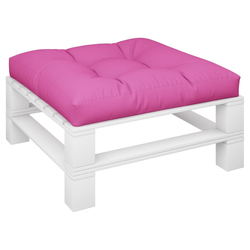 Vidaxl Pallet Cuscino 80x80x12 cm tessuto rosa