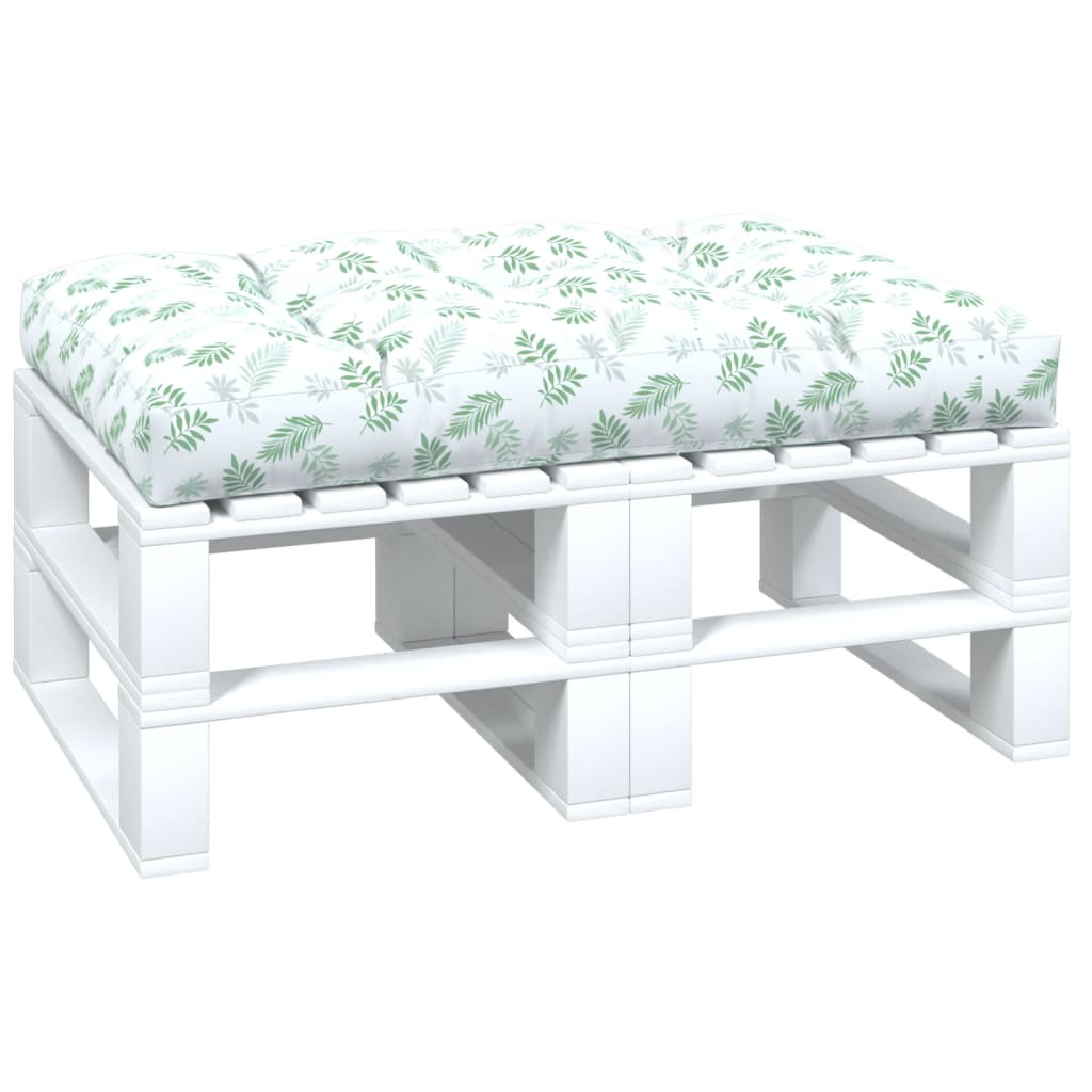 Vidaxl Pallet Cushion Leaf Pattern 120x80x12 cm tessuto