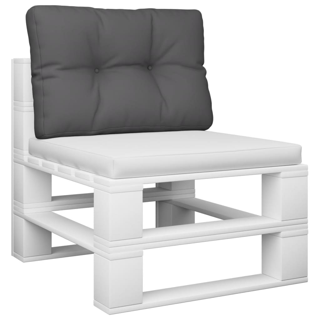 Vidaxl Pallet Cuscino 50x40x12 cm tessuto antracite -colorato