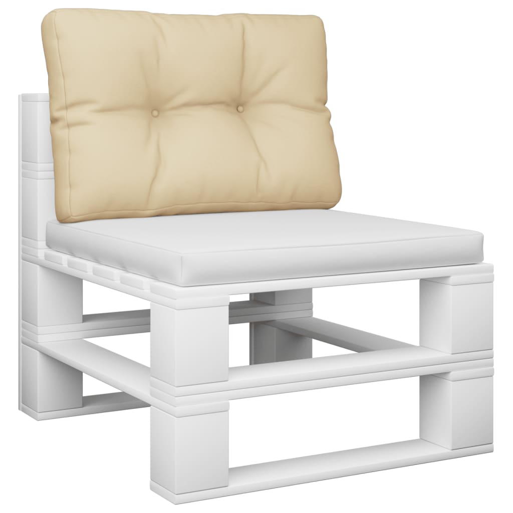 Cuscino Vidaxl pallet 50x40x12 cm in tessuto beige