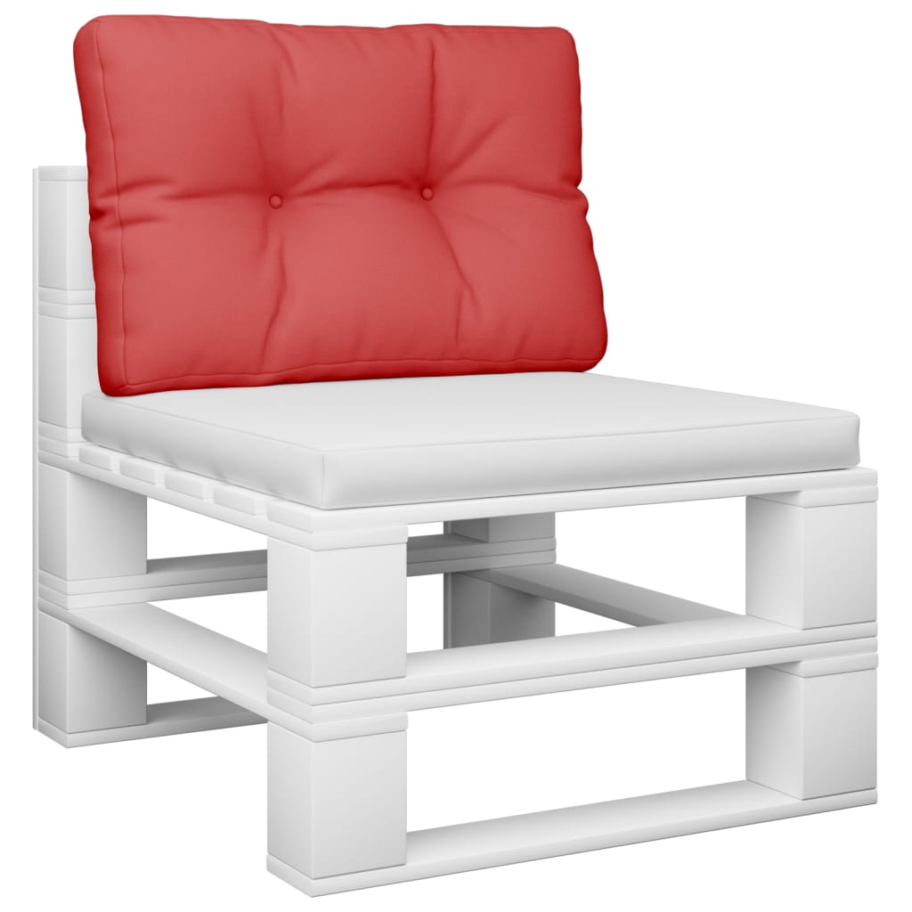 Vidaxl Pallet Cuscino 50x40x12 cm tessuto rosso