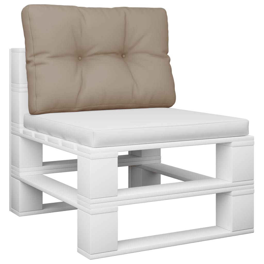 Vidaxl Pallet Cuscino 50x40x12 cm tessuto taupe