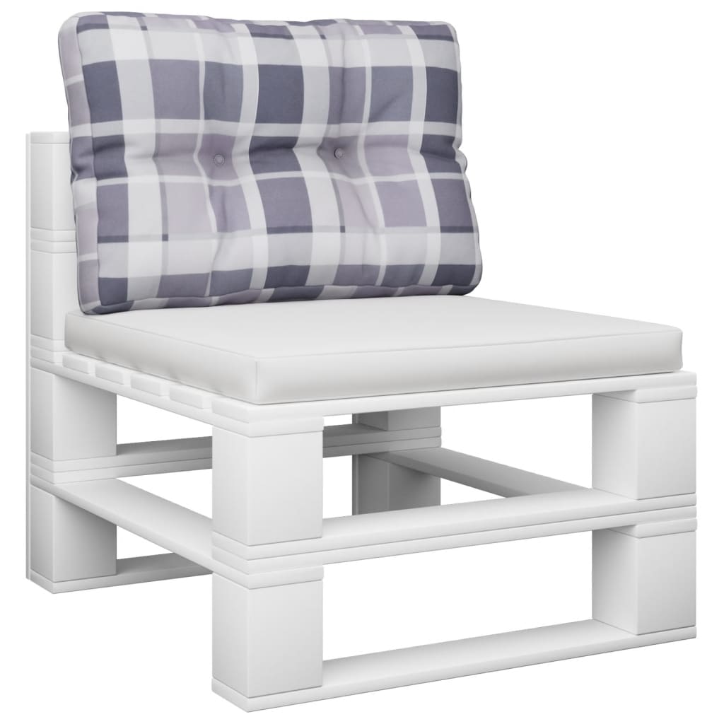 Cuscino Vidaxl pallet 50x40x12 cm tessuto diamante grigio