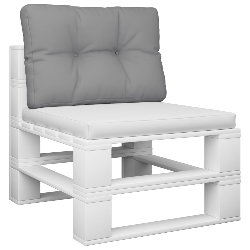 Vidaxl Pallet Cuscino 60x40x12 cm tessuto grigio