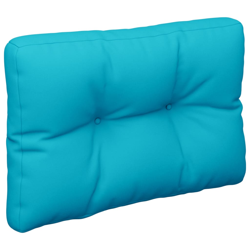 Vidaxl Pallet Bank Cushion 60x40x12 cm tessuto turchese