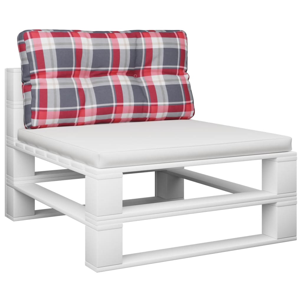 VidaXL cojín palet estampado rombos 80x40x12 cm tela estampado rombos rojo