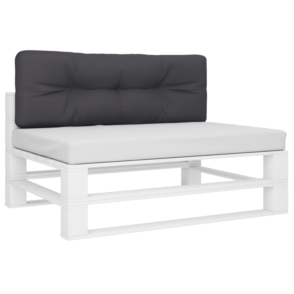 Vidaxl Pallet Cuscino 120x40x12 cm tessuto antracite -colorato