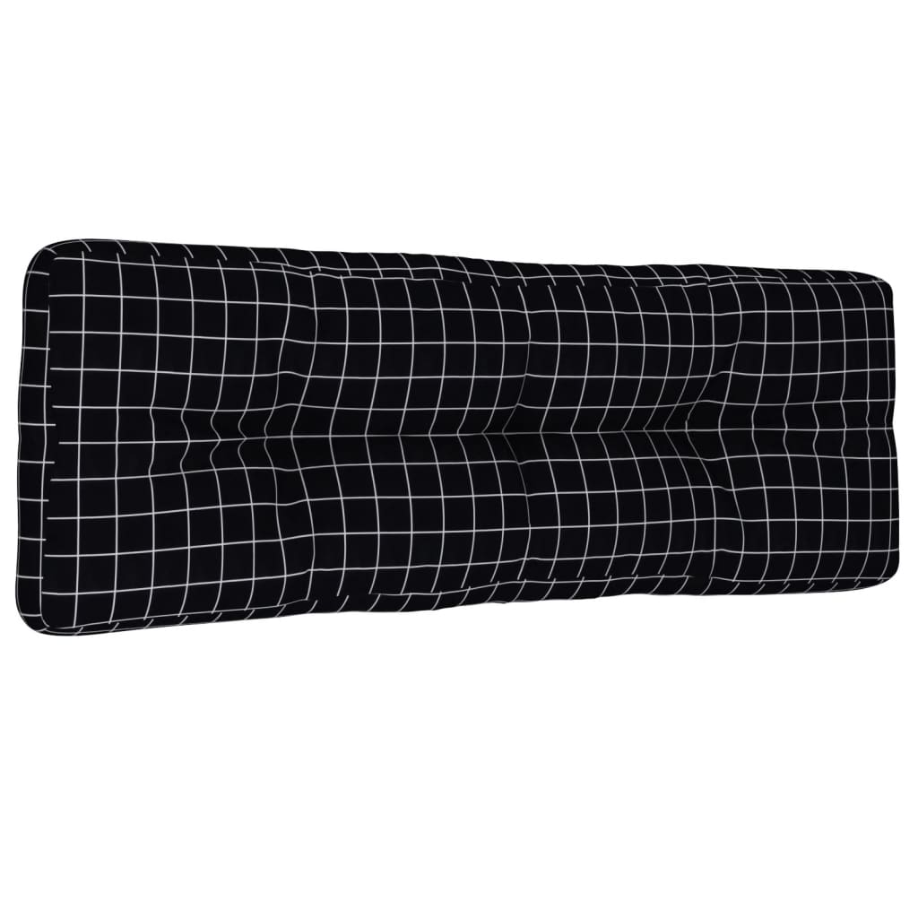 Vidaxl Pallet Banch Cushion 120x40x12 cm Tessuto di tessuto Modello nero
