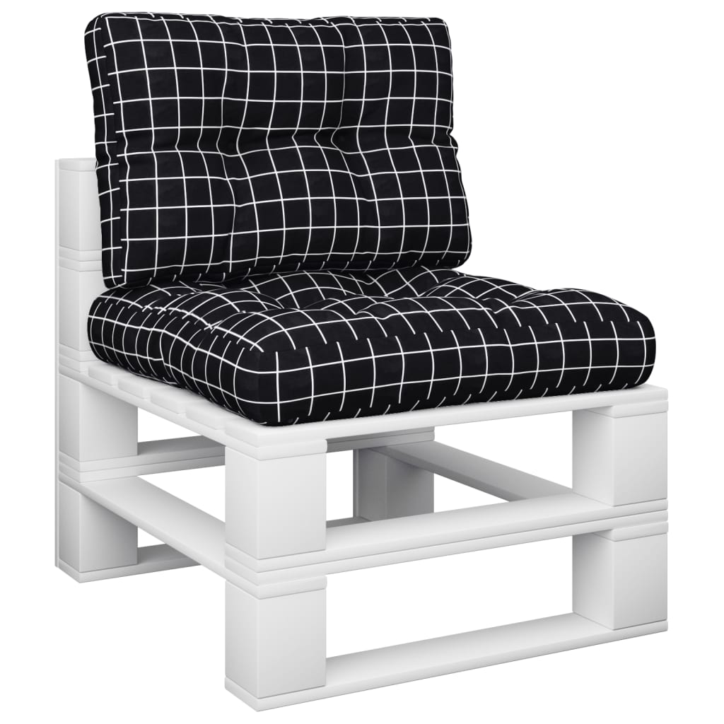 Cuscini da pallet Vidaxl 2 ST tessuto diamante nero
