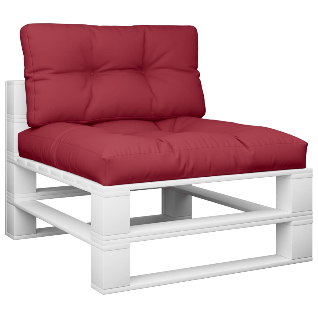Cojines de paleta de Vidaxl 2 st de tela rojo