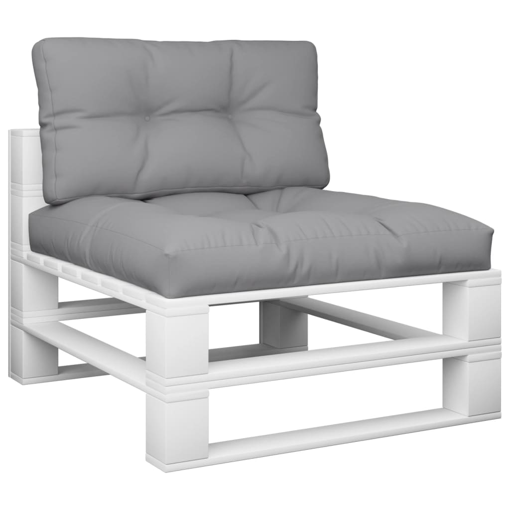 Cuscini da pallet Vidaxl 2 St tessuto grigio