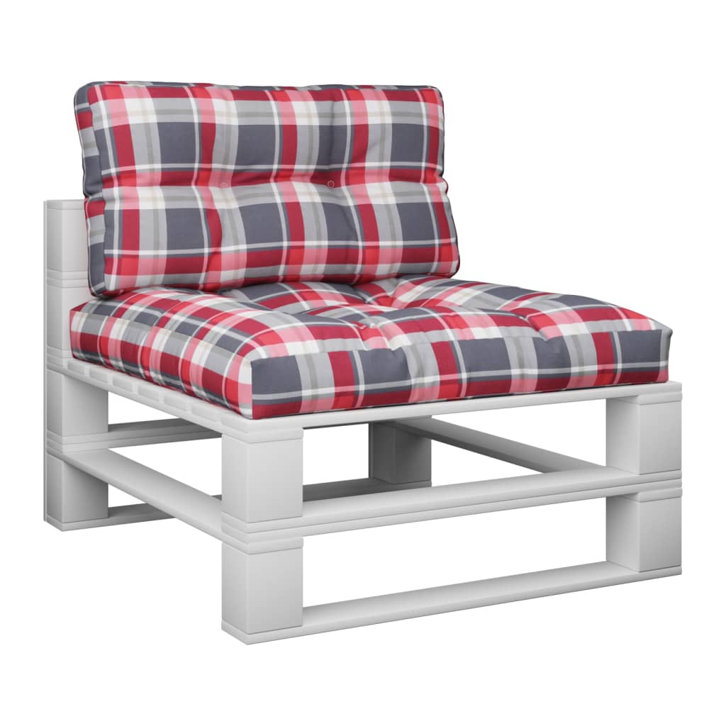 Cuscini da pallet Vidaxl 2 ST tessuto diamante rosso rosso