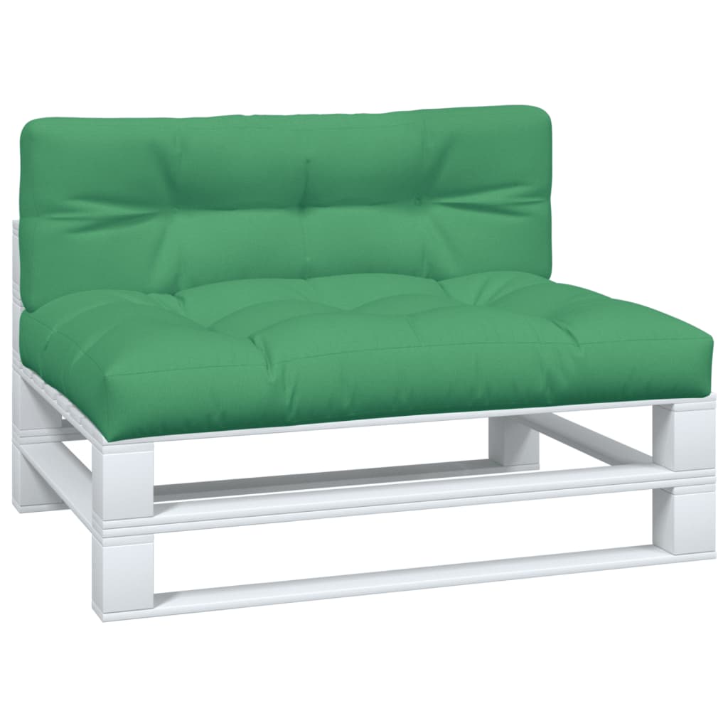 Vidaxl pallet cuscini 2 st tessuto verde