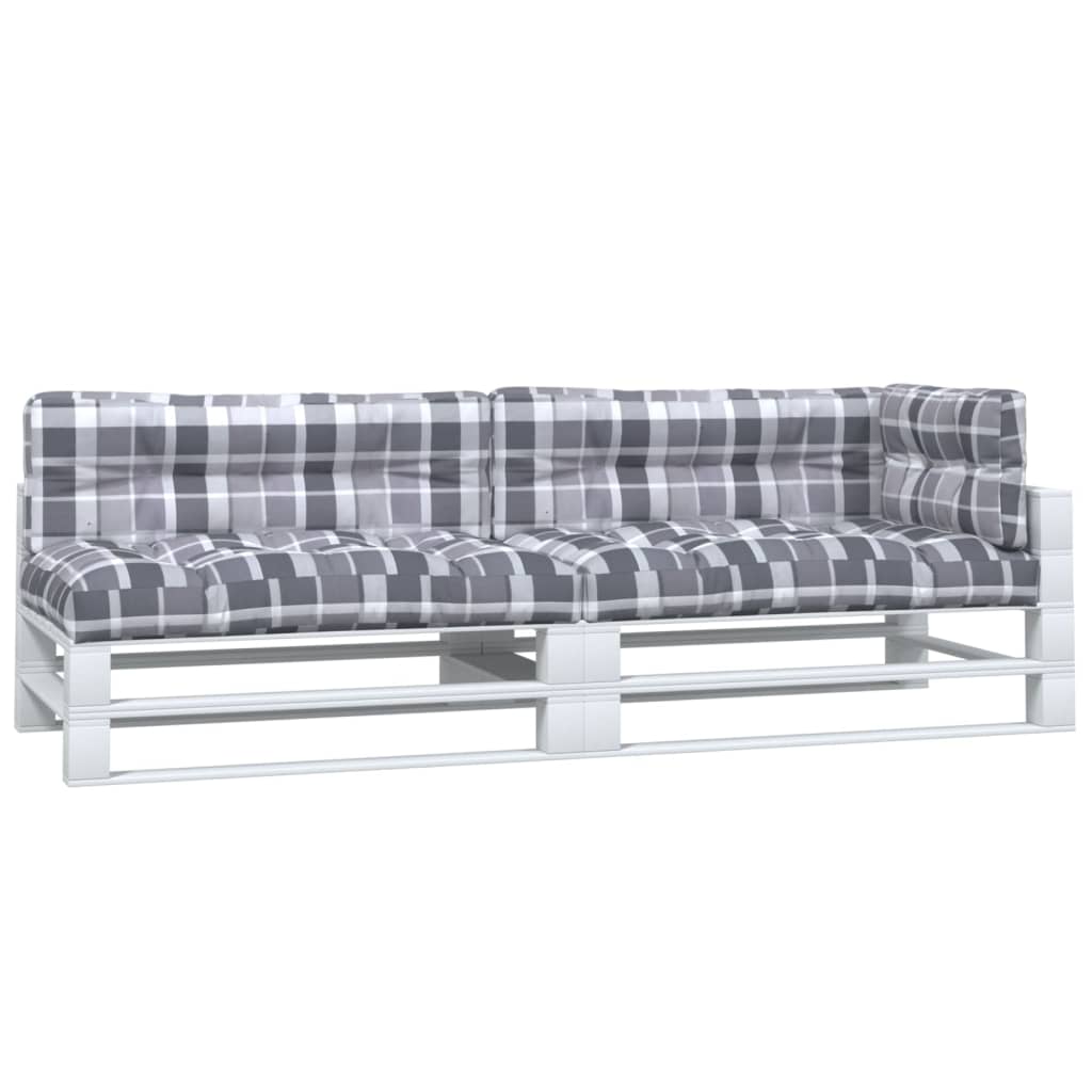Vidaxl Cushions 5 st de tela Diamante Patrón de gris