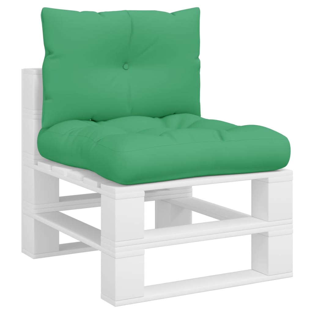 Vidaxl pallet cuscini 2 st tessuto verde