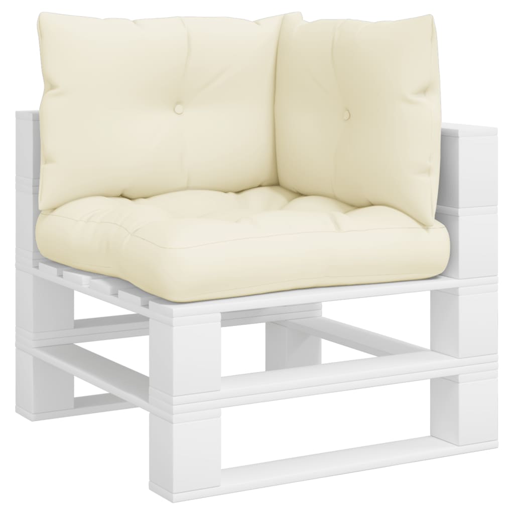 Cuscini per pallet VidaXL 3 pezzi in tessuto color crema