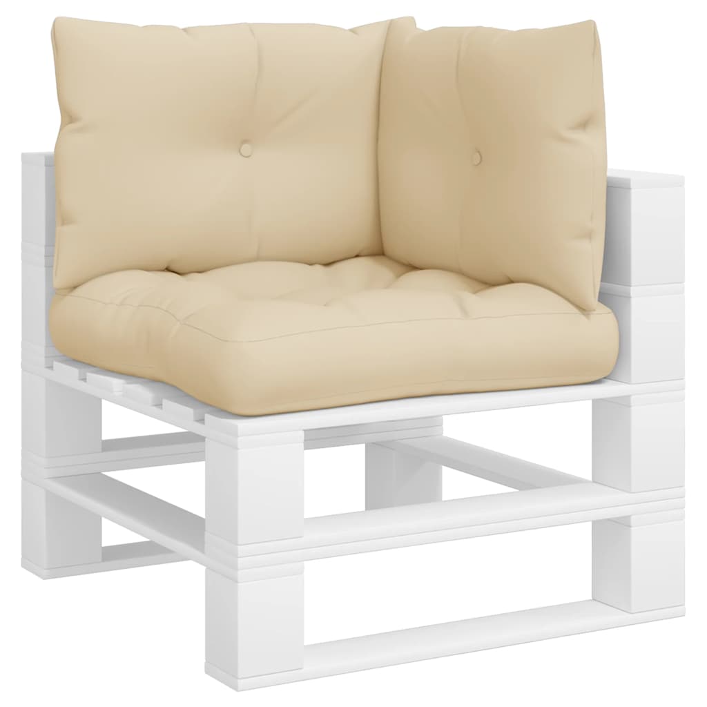 Cuscini per pallet VidaXL 3 pezzi in tessuto beige
