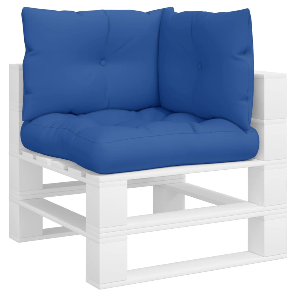 Cuscini per pallet VidaXL 3 pezzi in tessuto blu reale