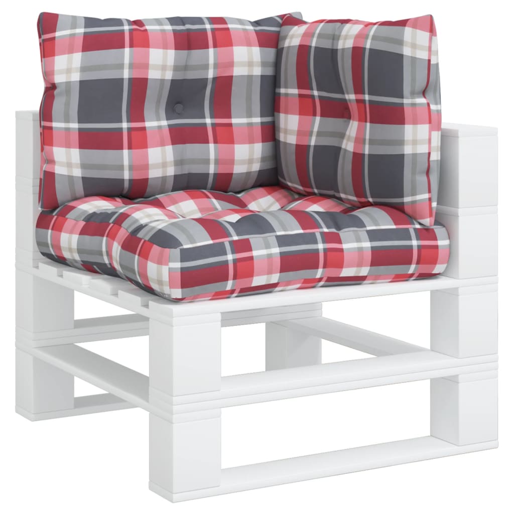 Cuscini da pallet Vidaxl 3 tessuto a pattern -tasso rosso