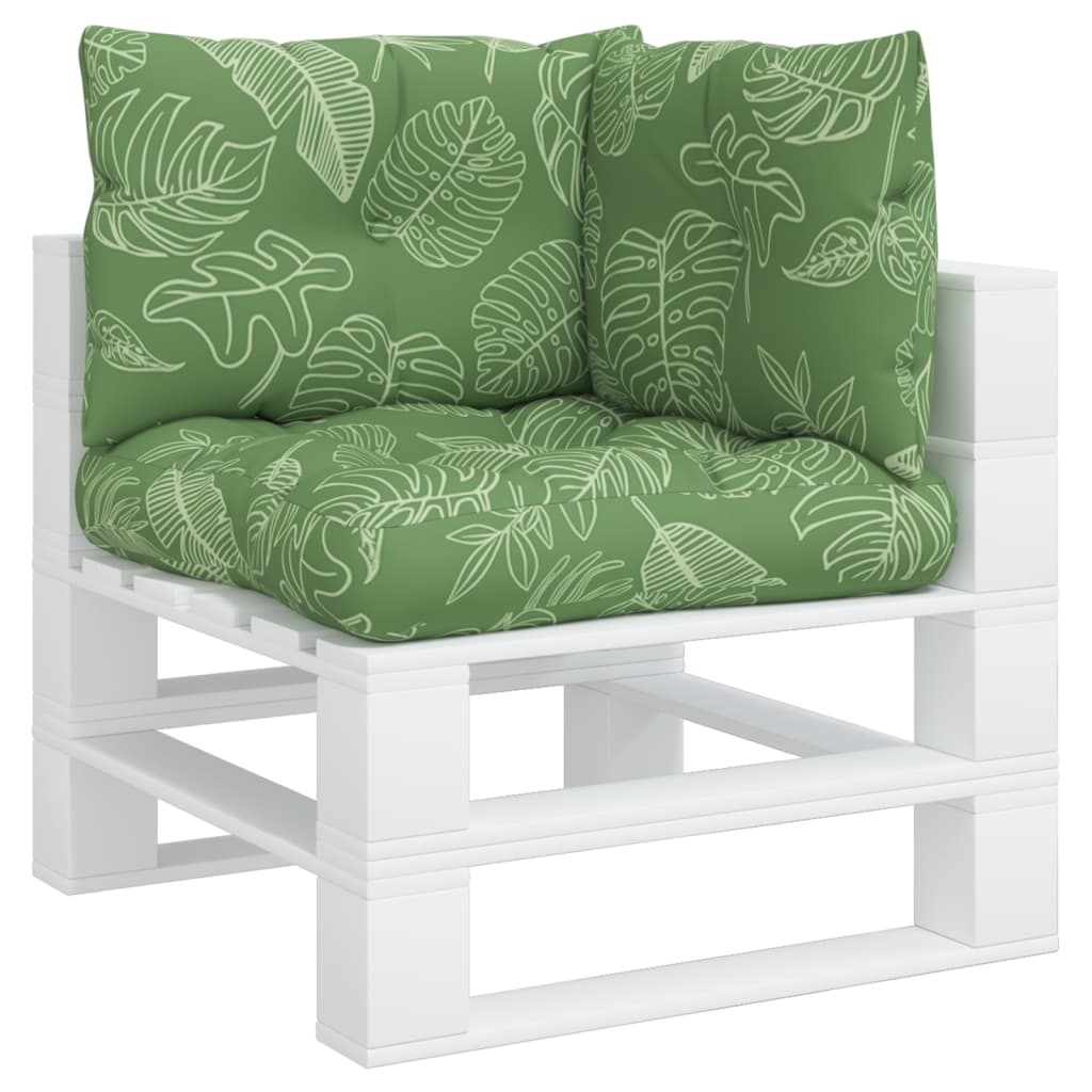 Cuscini di pallet Vidaxl 3 ST Modello fogliare Oxford tessuto