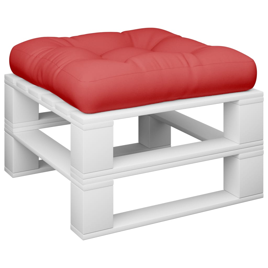 Vidaxl Pallet Cuscino 58x58x10 cm Red rosso