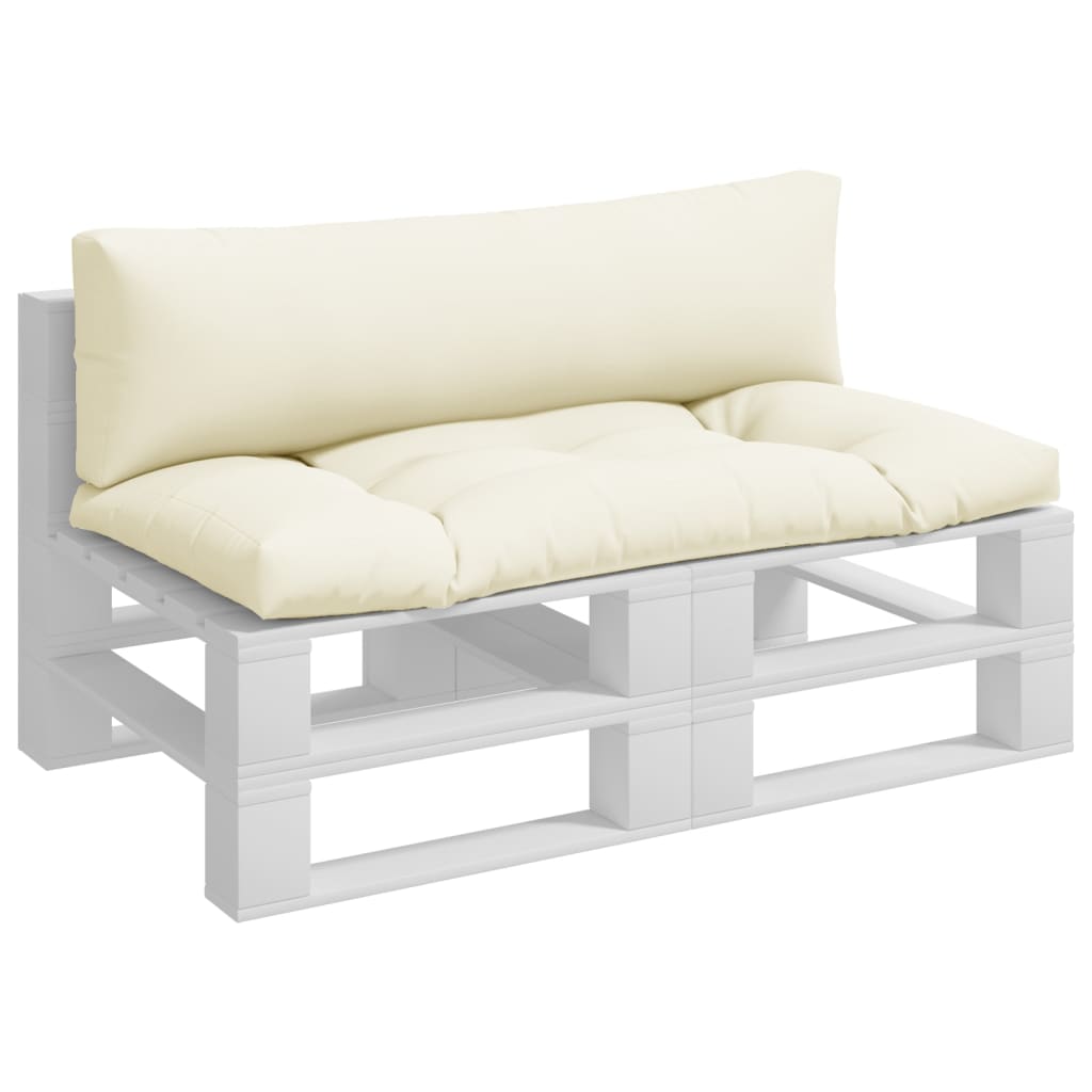 Vidaxl Pallet Cushions 2 St Fabric Crème -Colored