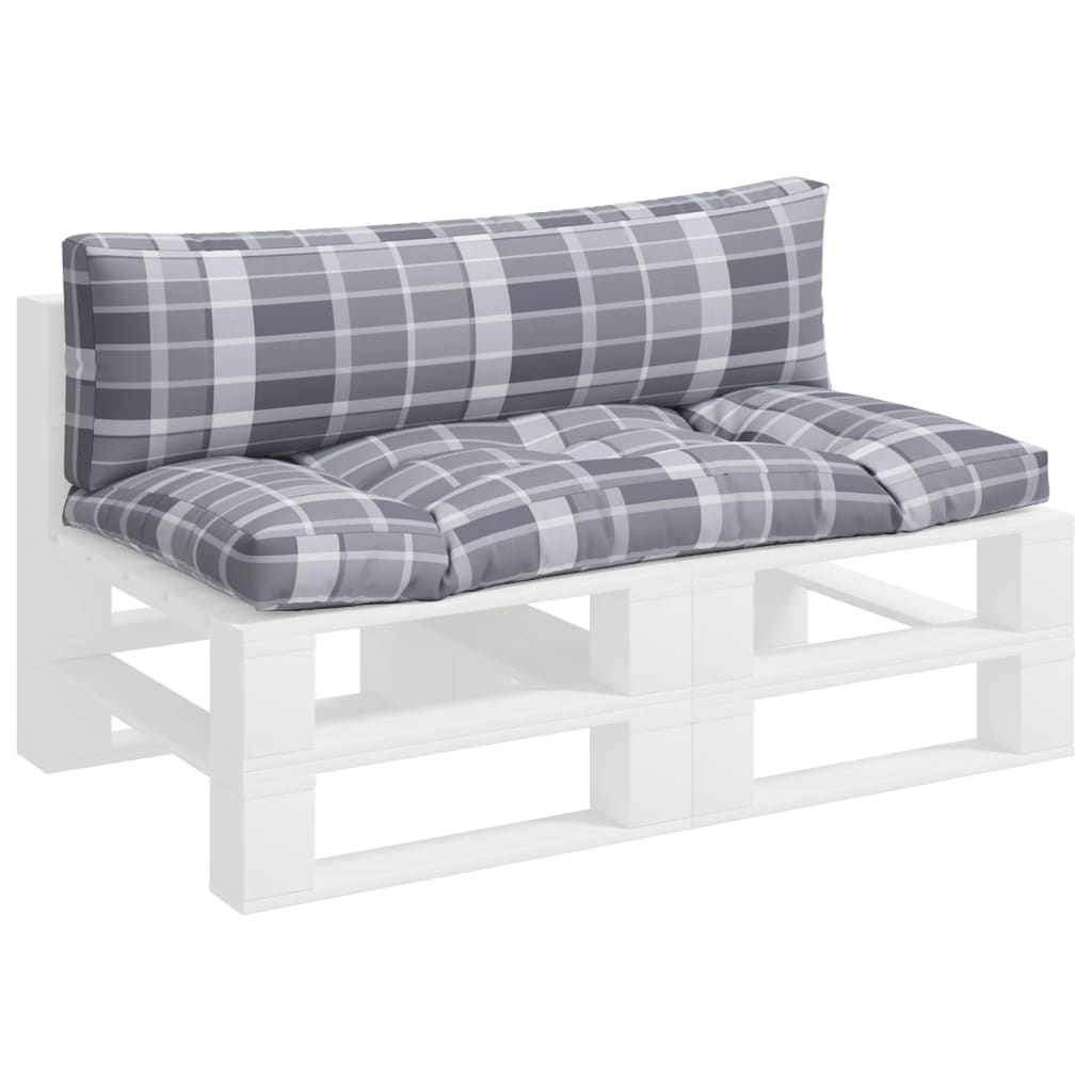 Cuscini da pallet Vidaxl 2 tessuto a pattern grigio