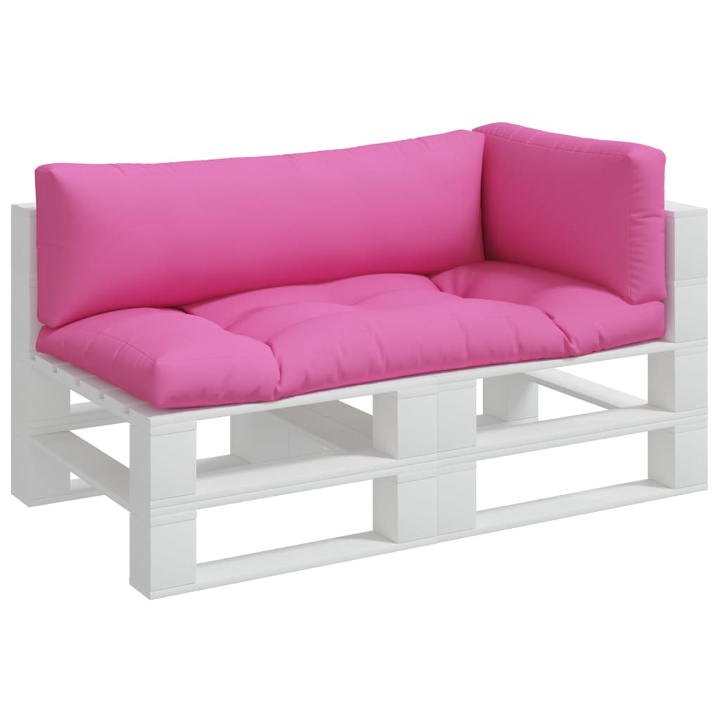 VidaXL cojines palet 3uds tela oxford rosa