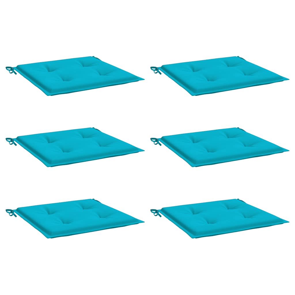 Vidaxl Garden Cushions 6 PCS 40x40x3 cm tessuto turchese