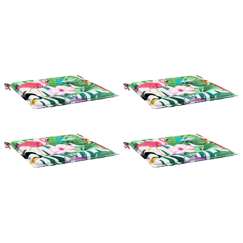 Vidaxl Garden Cushions 4 St 50x50x3 cm Fabric multi -colorato