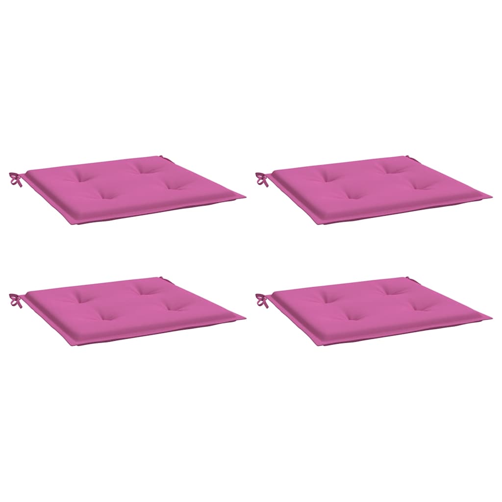Cuscini da sedia da giardino Vidaxl 4 St 50x50x3 cm tessuto rosa