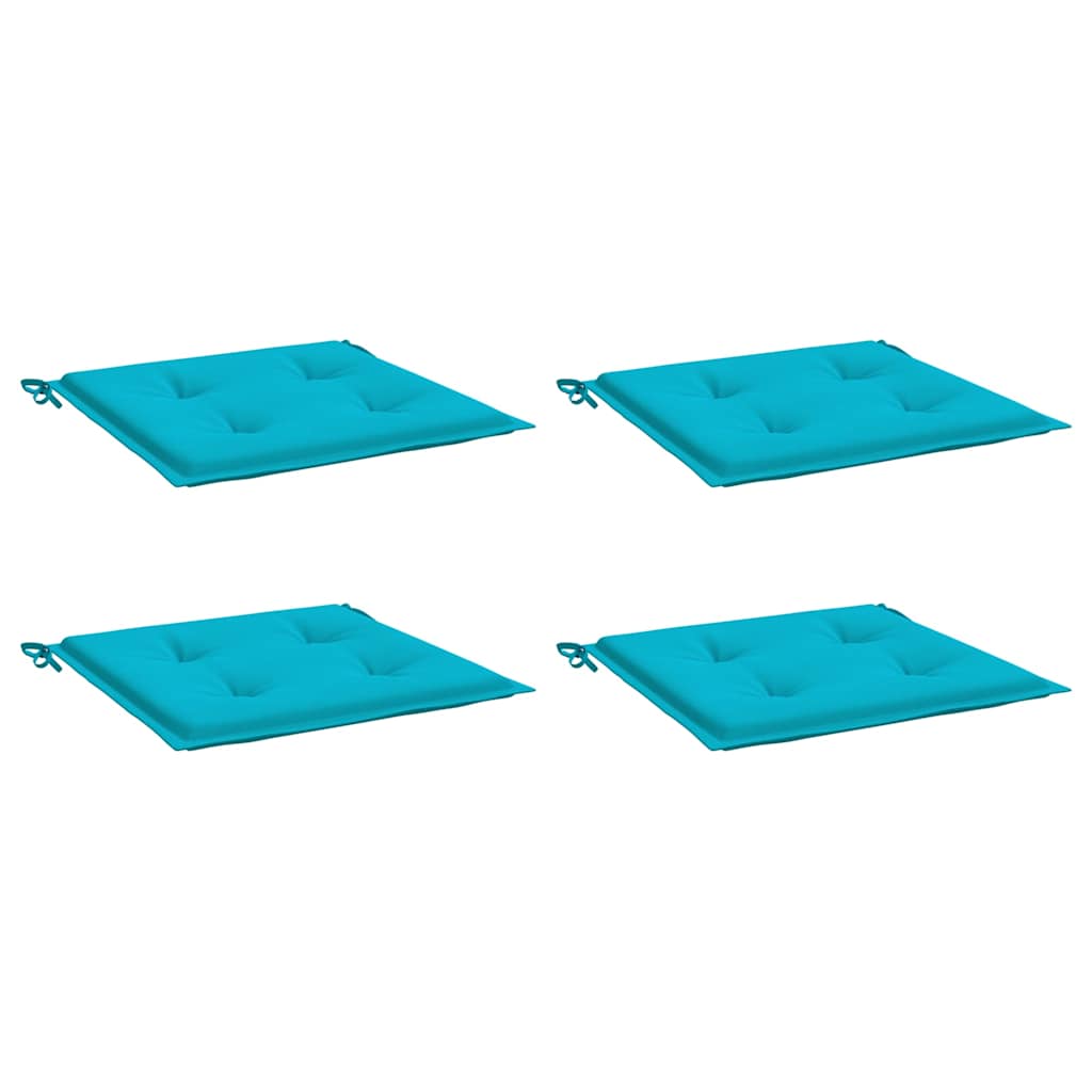 Cuscini da sedia da giardino Vidaxl 4 St 50x50x3 cm tessuto turchese