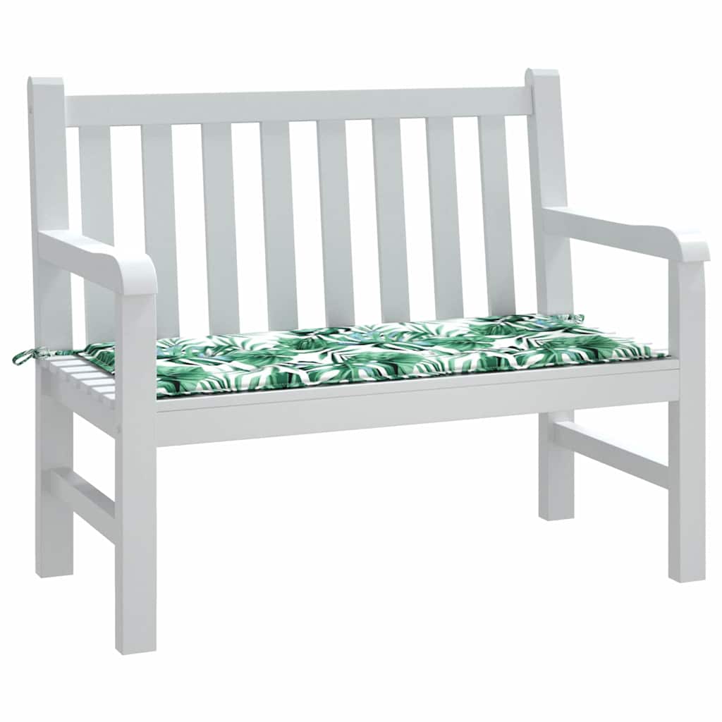 VidaXL cojín para silla estampado de hojas 100 x 50 x 3 cm tela oxford