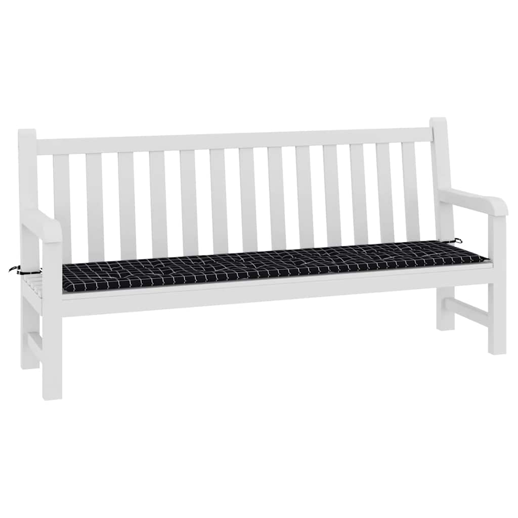 Vidaxl Garden Banch Cushion Diamond Pattern 150x50x3 cm Black