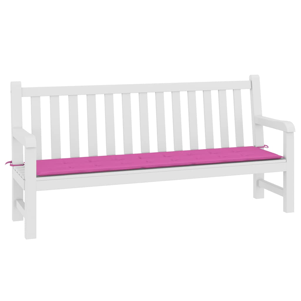 Vidaxl Garden Bench Cushion 200x50x3 cm tessuto rosa