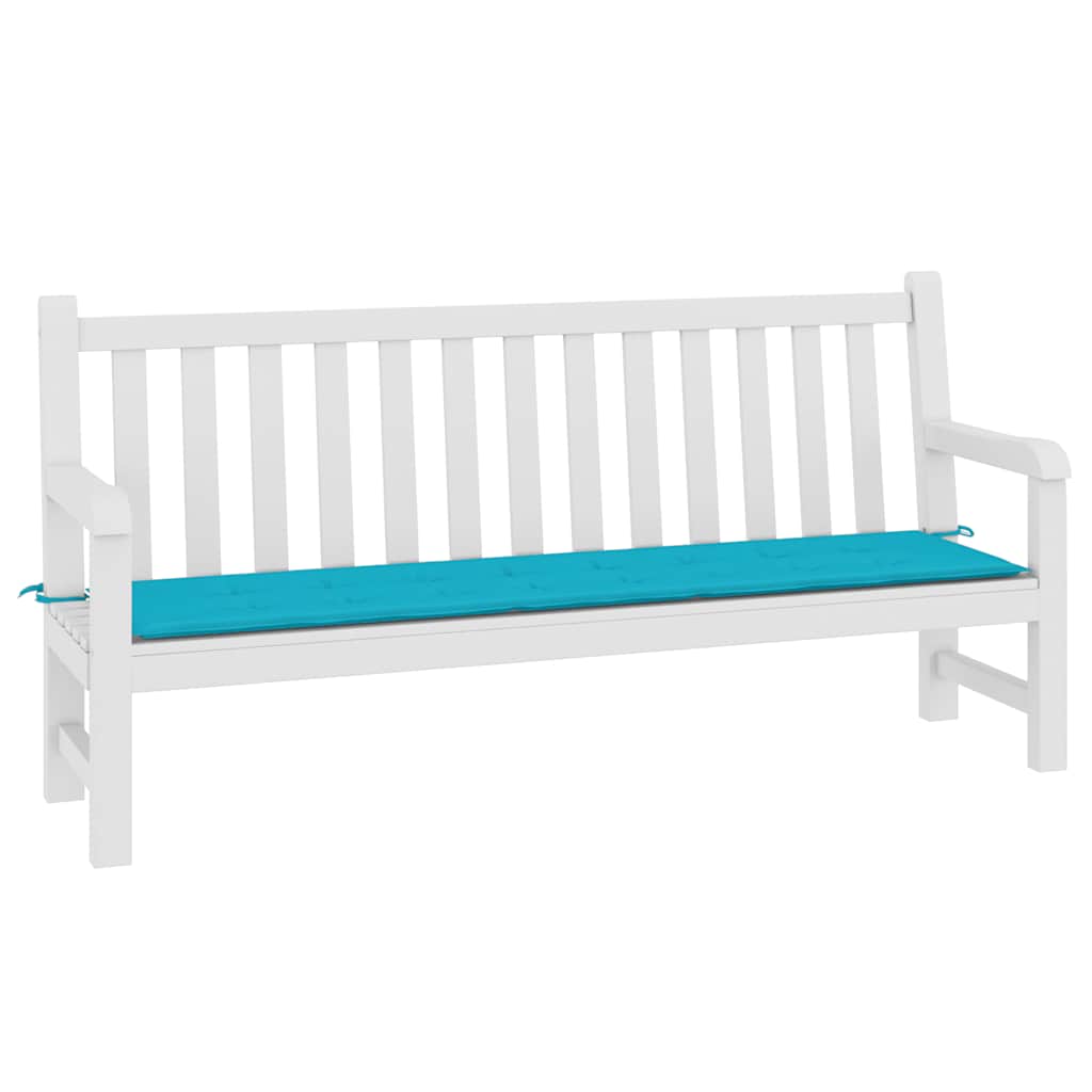 Vidaxl Garden Bench Cushion 200x50x3 cm tessuto turchese