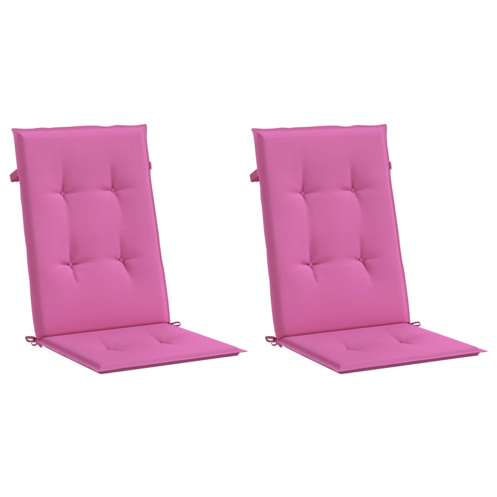 Vidaxl sedia da giardino cuscini Backorst alto 2 St 120x50x3 cm tessuto rosa