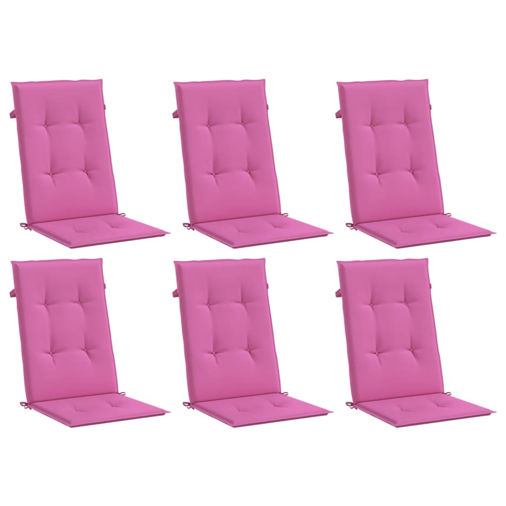 Cuscini di sedia vidaxl 6 spot posteriori rosa