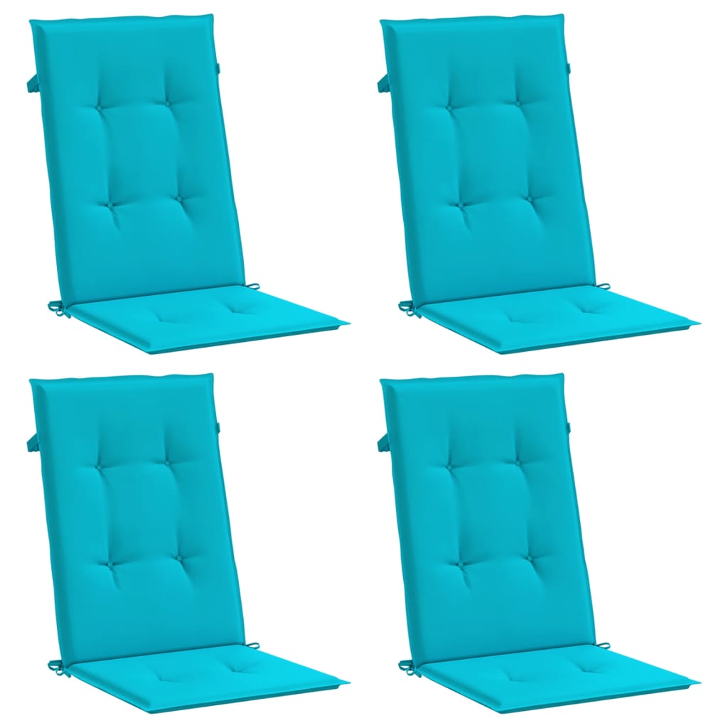Cuscini da sedia Vidaxl 4 ST Turquoise in tessuto posteriore
