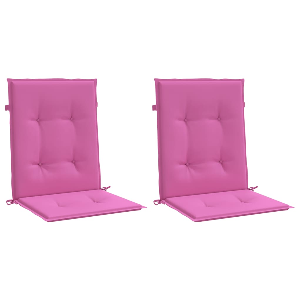 Cuscini da sedia Vidaxl 2 pezzi Posura rosa della polvere posteriore