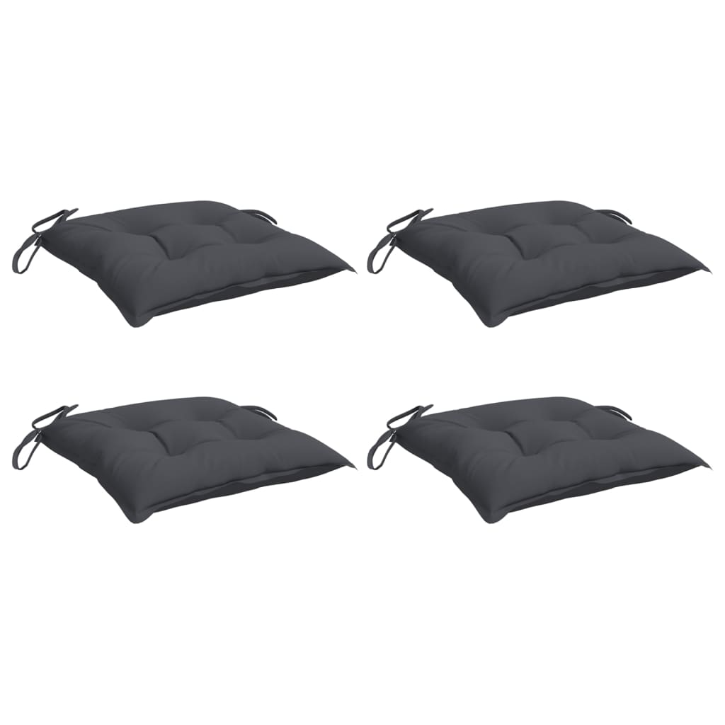 VidaXL cojines para silla 4uds 40x40x7 cm tela oxford antracita