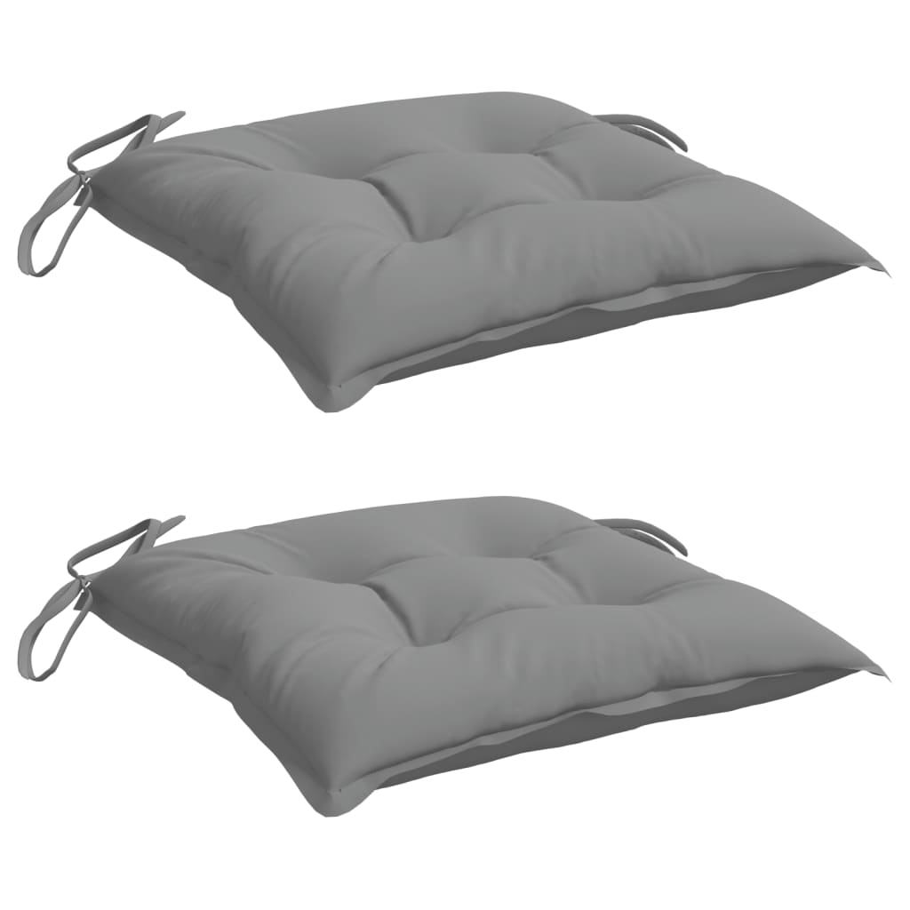 Cuscini per sedia VidaXL 2 pezzi 40x40x7 cm tessuto oxford grigio