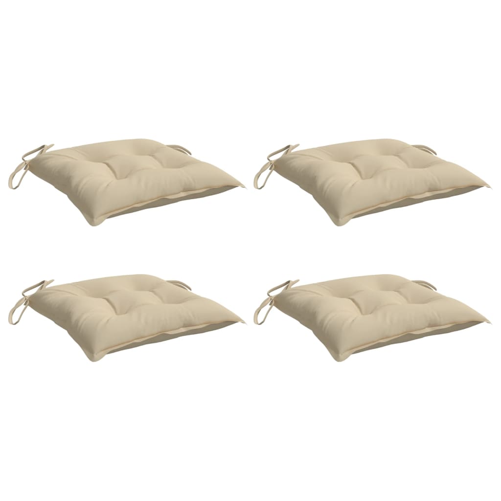Cuscini di sedia Vidaxl 4 ST 40x40x7 cm tessuto oxford beige