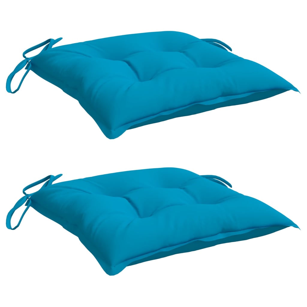 Cuscini per sedia VidaXL 2 pz 40x40x7 cm tessuto oxford azzurro