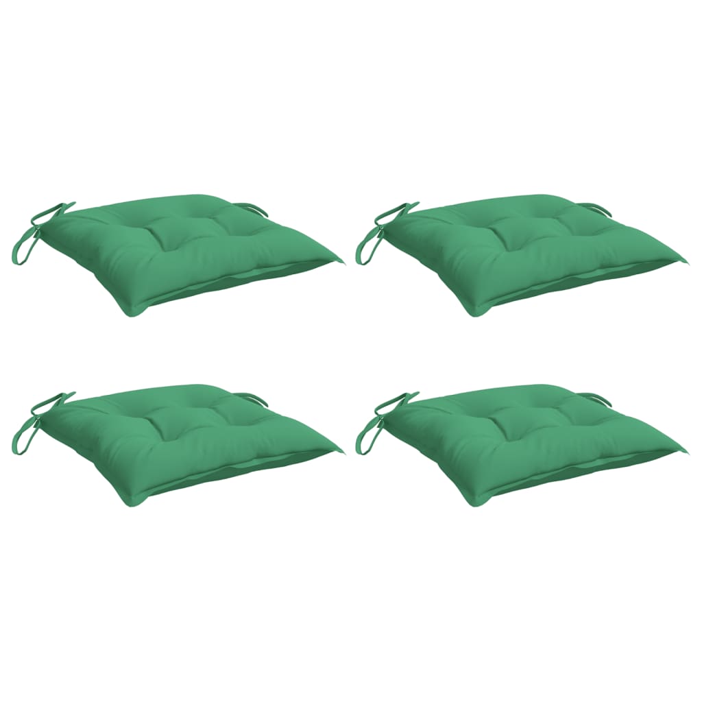 Cuscini per sedia Vidaxx 4 pezzi 40x40x7 cm tessuto oxford verde