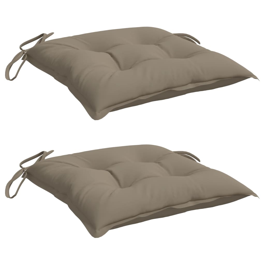Cuscini per sedia VidaXL 2 pz 40x40x7 cm tessuto oxford tortora