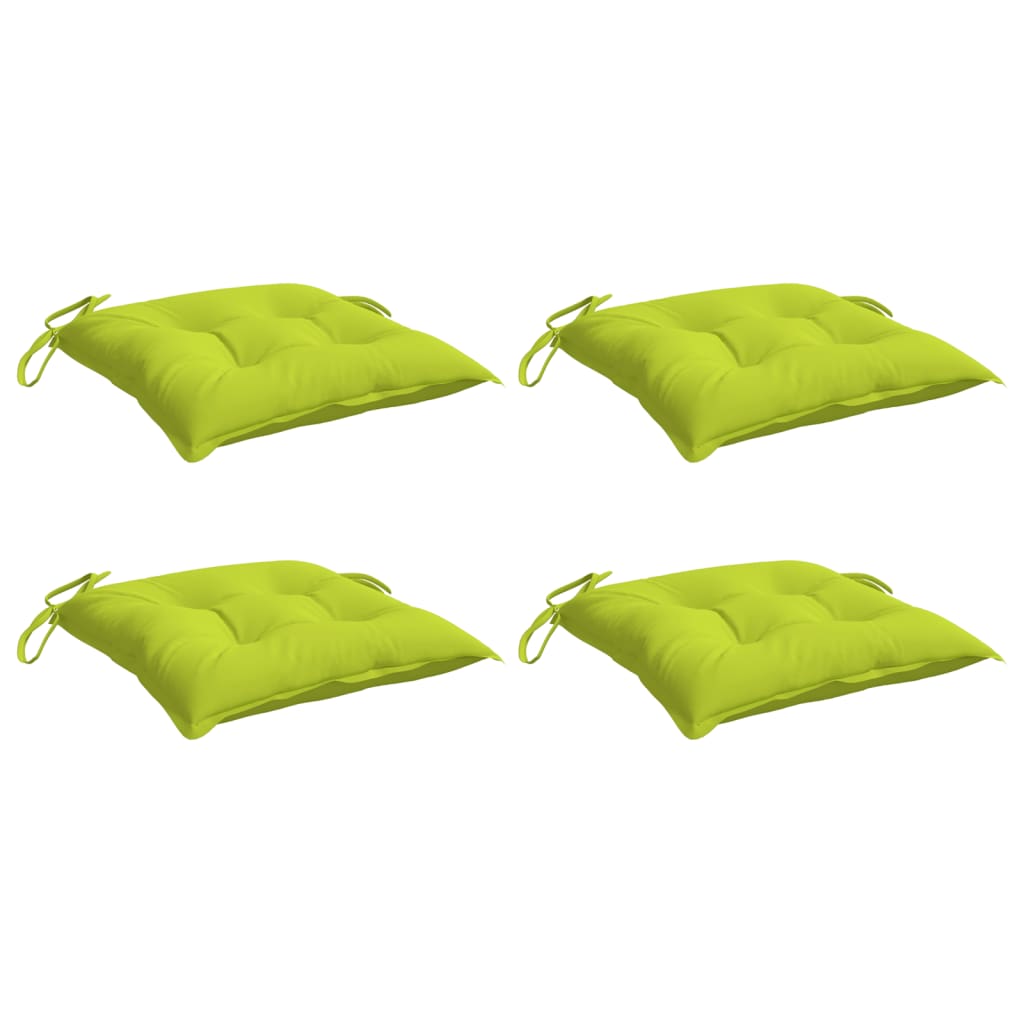 Cuscini da sedia Vidaxl 4 pezzi 40x40x7 cm tessuto oxford chiaro verde