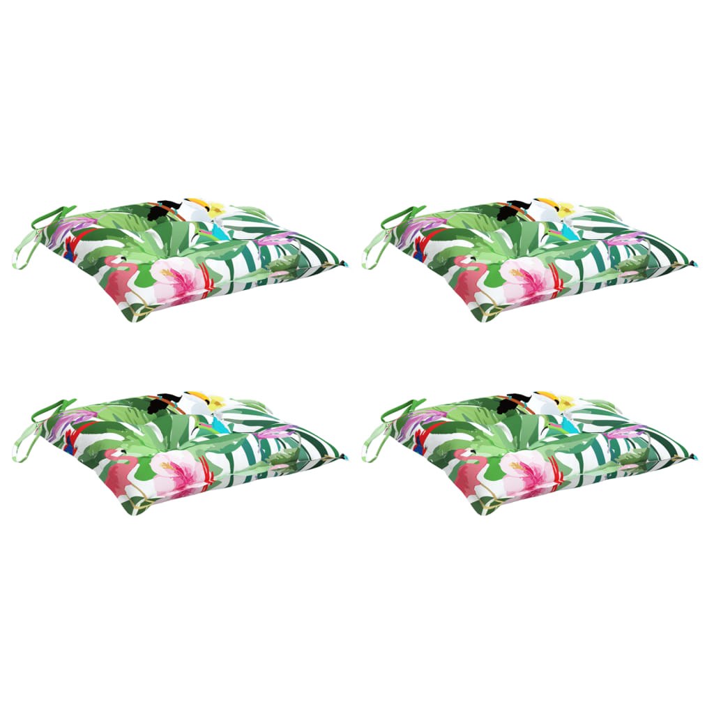 Cuscini per sedia VidaXL 4 pezzi 40x40x7 cm tessuto multicolore