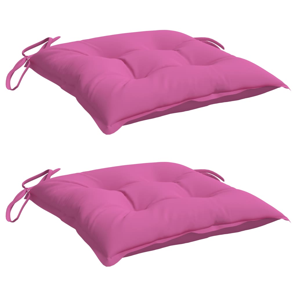 Cuscini da sedia Vidaxl 2 St 40x40x7 cm tessuto rosa